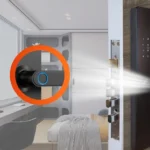 Proses menempelkan jari pada sensor untuk tambah fingerprint admin Porta Smart Lock NB2100.