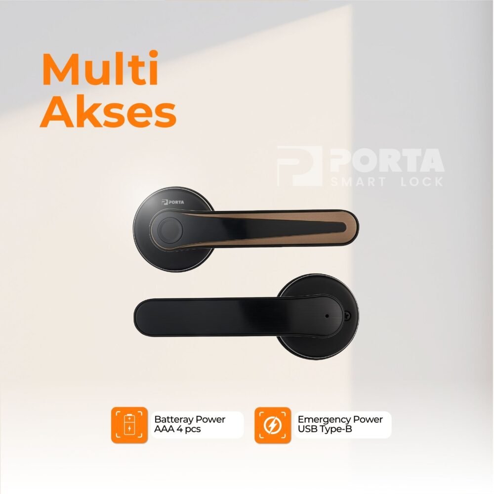 Smart Door Lock | Porta Smart Lock PS0700 Kunci Pintu Pintar Fingerprint Sidik Jari Minimalis
